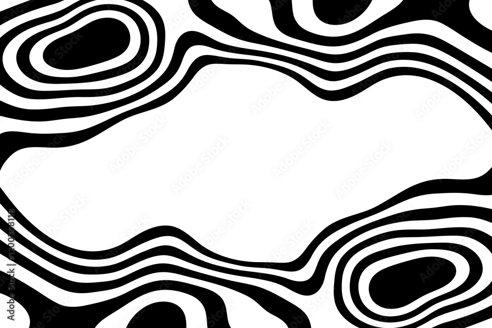 Obraz premium Black and white line pattern abstract background texture. Curvy and wavy backdrop. Eps 10