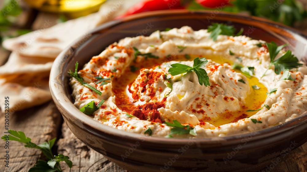 Hummus - chickpeas dip. Vegetarian dip. Hummus - chickpeas dip. Vegetarian dip.