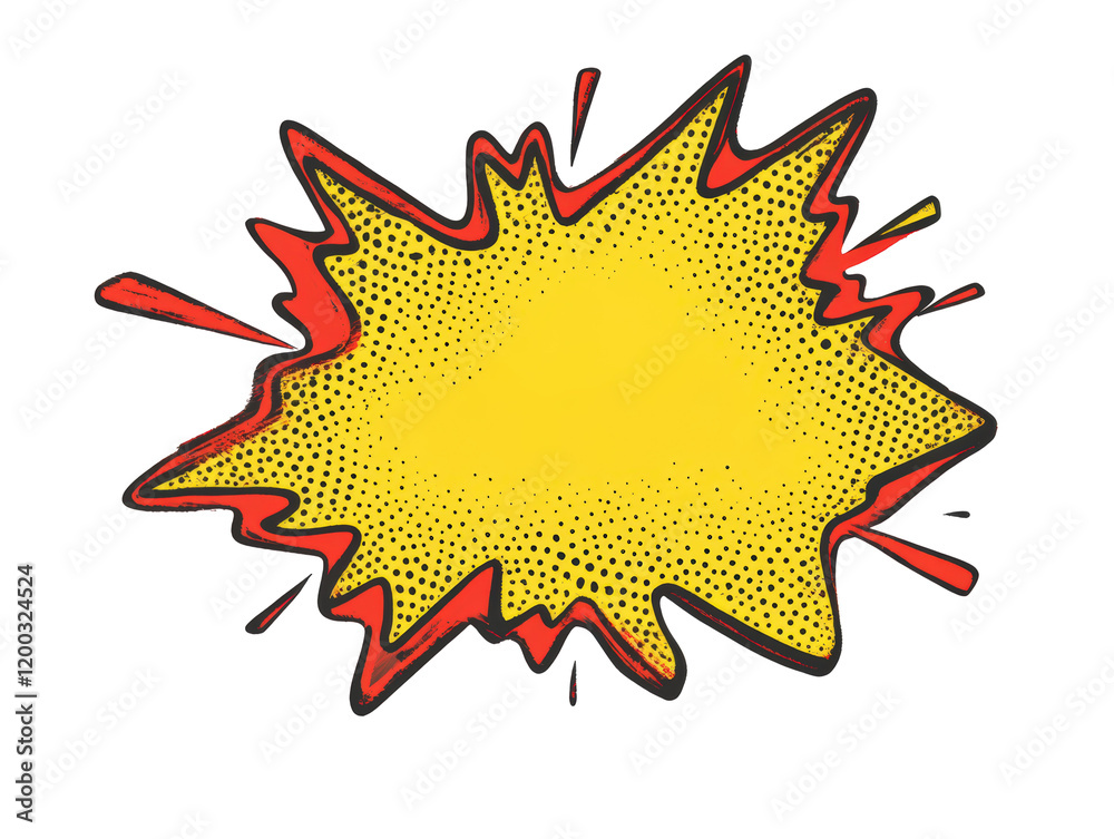 Isolated Exploding Comic Style Speech Bubble Isolated Exploding Comic Style Speech Bubble