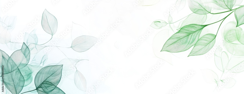 Elegant banner with abstract botanical elements and soft pastel colors, simple line art, minimalistic design for social media or website background Generative AI Elegant banner with abstract botanical elements and soft pastel colors, simple line art, minimalistic design for social media or website background Generative AI