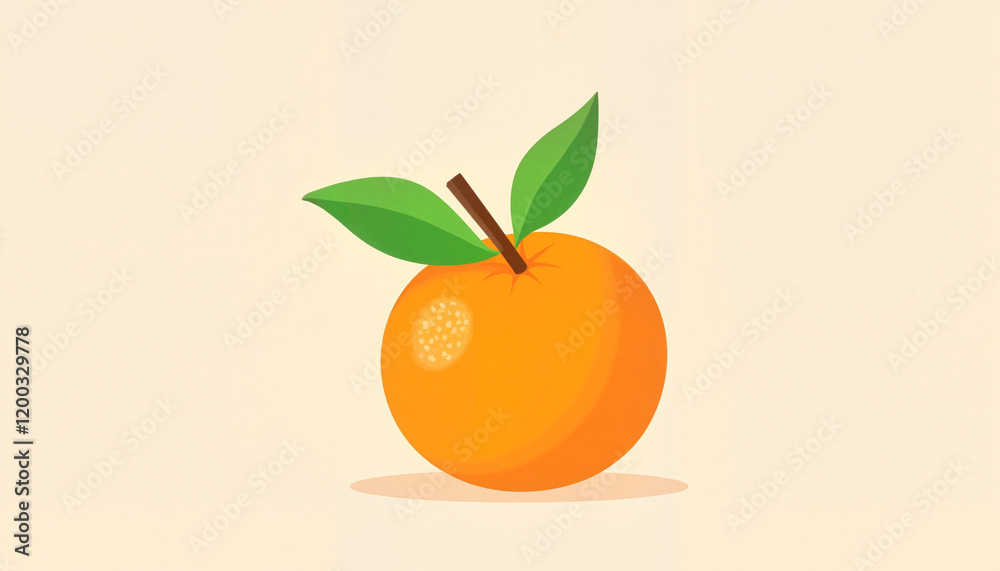 Orange fruit with green leaves on a light background Orange fruit with green leaves on a light background