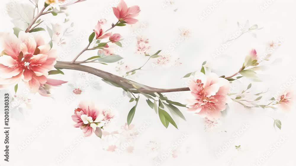 dding branch floral sakura flowers sai design spring border cherry watercolor blossom twig frame watercolor sakura tree branch border twig floral cherry blossom spring flower wedding design romance