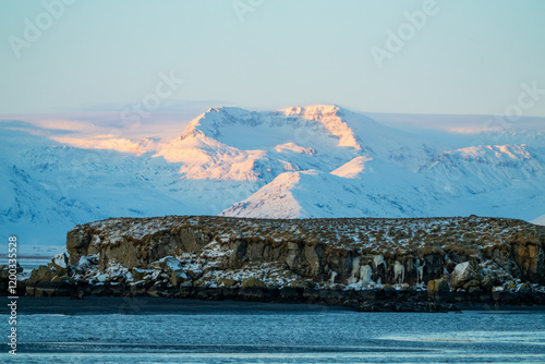 Winter mountain in Iceland