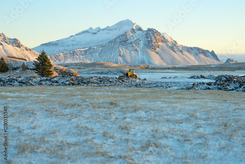 Winter mountain in Iceland