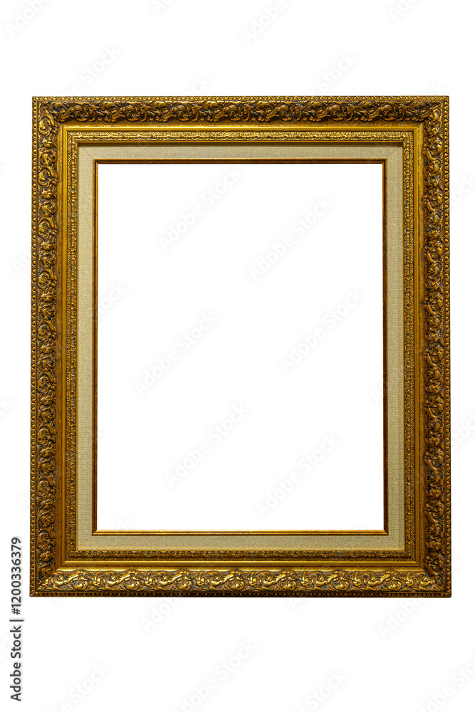 vertical wooden picture or painting frame and white background vertical wooden picture or painting frame and white background