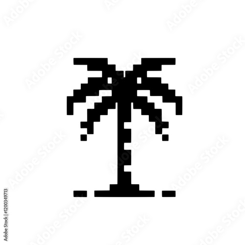 Pixel Palm Tree: A minimalist pixel art depiction of a palm tree, evocative of tropical getaways and simple digital aesthetics.  