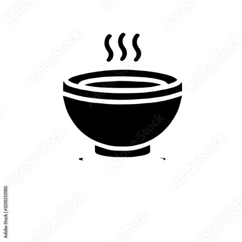 Steaming Hot Bowl: A simple yet evocative image of a steaming hot bowl of soup or broth, perfect for representing warmth, comfort, and nourishment.  