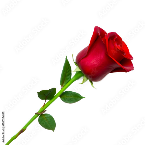 red rose isolated on transparent background, Valentines Day