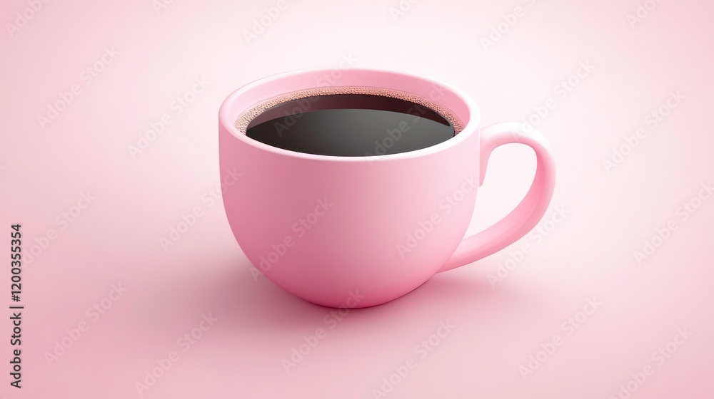 3D pink minimalist coffee mug icon with a sleek and modern look. Suitable for beverage, coffee, or kitchen-related digital projects and designs. 3D pink minimalist coffee mug icon with a sleek and modern look. Suitable for beverage, coffee, or kitchen-related digital projects and designs.