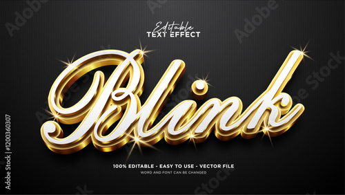 Expensive text effect, editable shining gold text effect