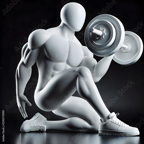 3d render of a training