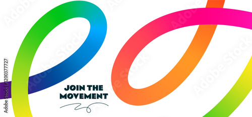 Curve Shape Color Lines. Abstract Background with Wavy Line and Gradient. Vector Pattern with Squiggle Spiral Ribbon