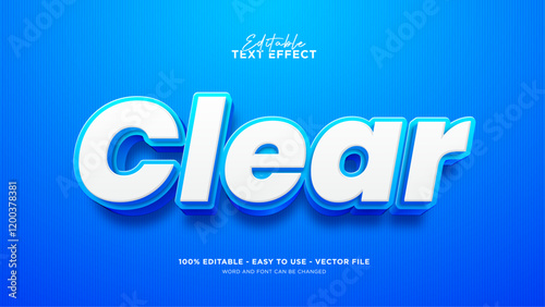Clear text effect, editable clean text effect