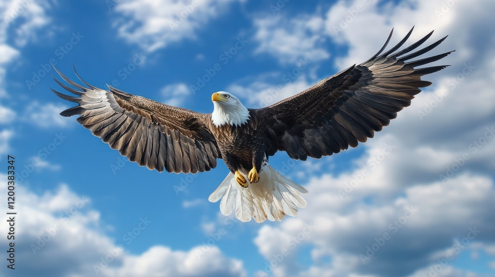 Majestic Bald Eagle in Flight: A Symbol of Freedom and Power Majestic Bald Eagle in Flight: A Symbol of Freedom and Power