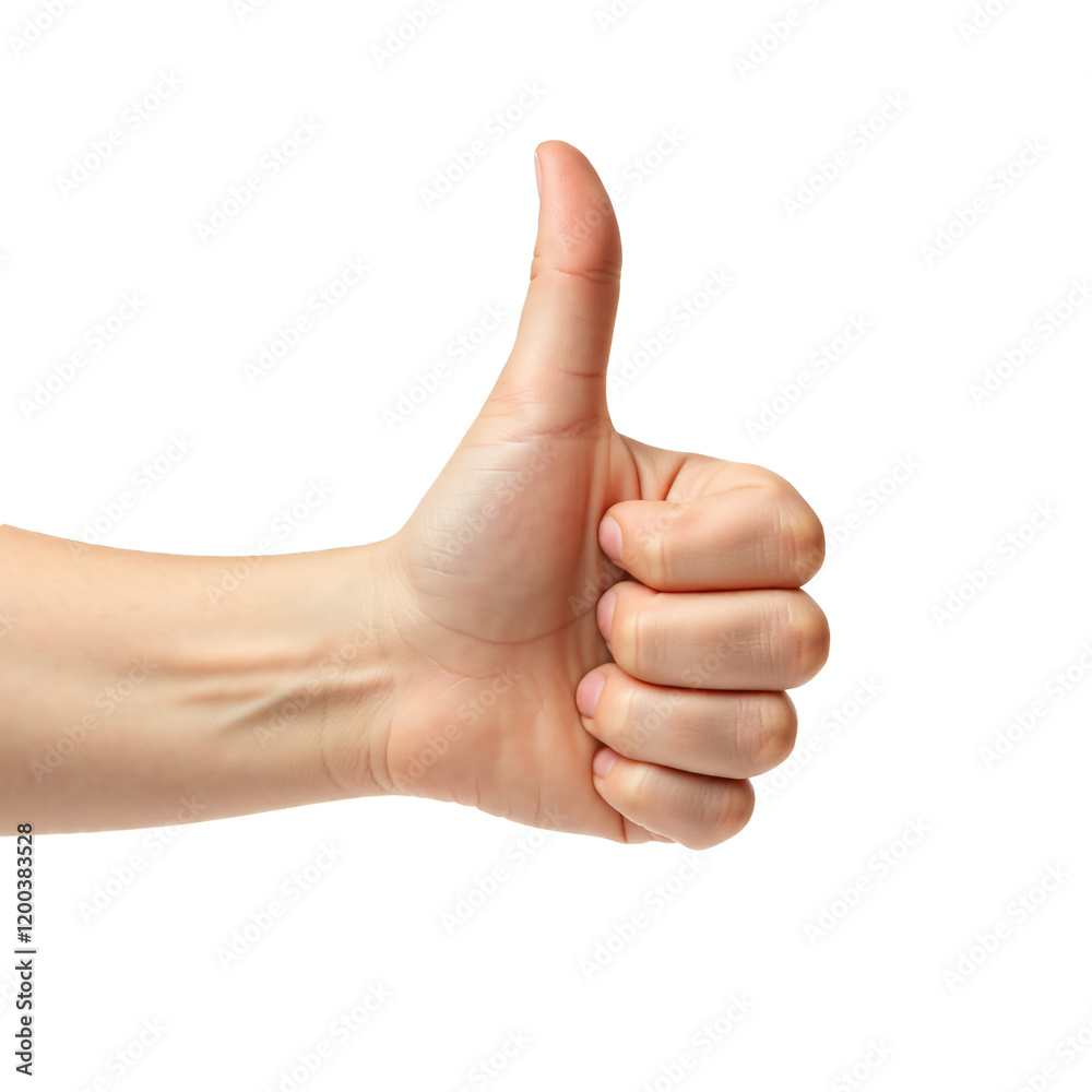 Man showing thumb up on white isolated background Man showing thumb up on white isolated background
