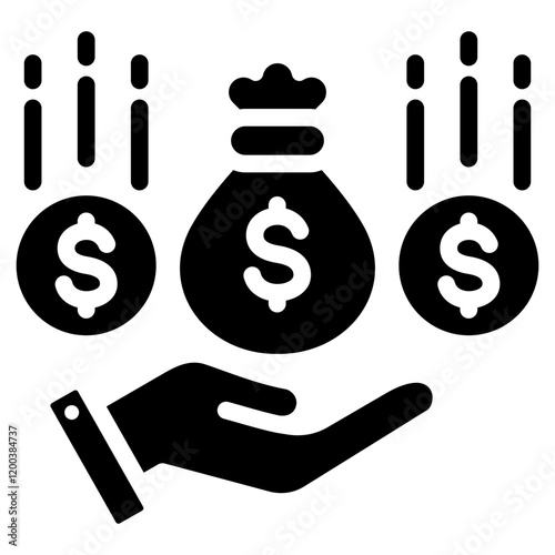 Income Glyph Icon