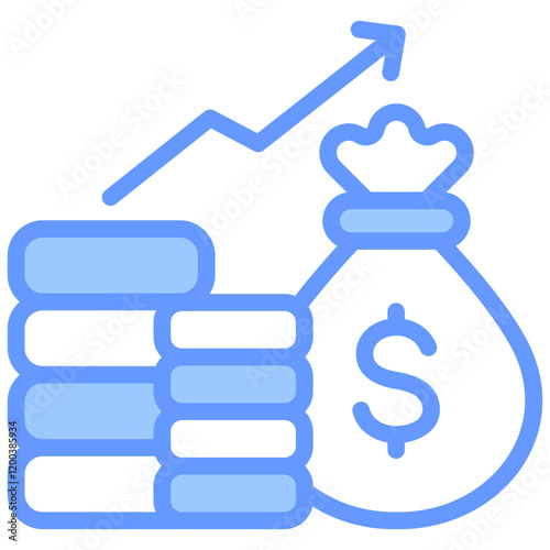 Profit Blue Icon