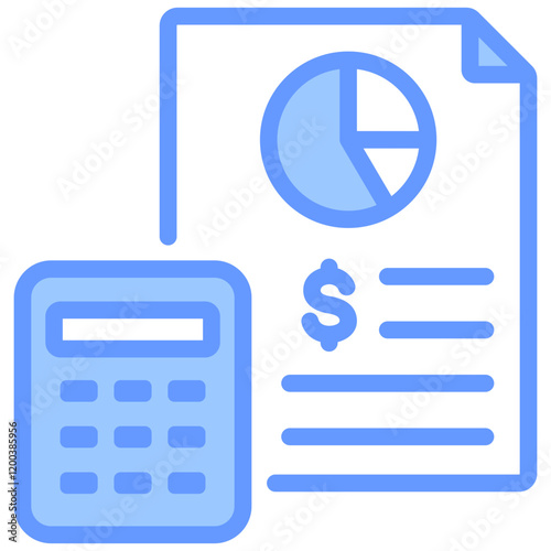 Accounting Blue Icon