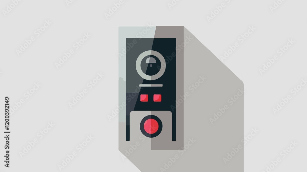 Modern Doorbell Icon Vector Illustration Isolated on White Background Modern Doorbell Icon Vector Illustration Isolated on White Background