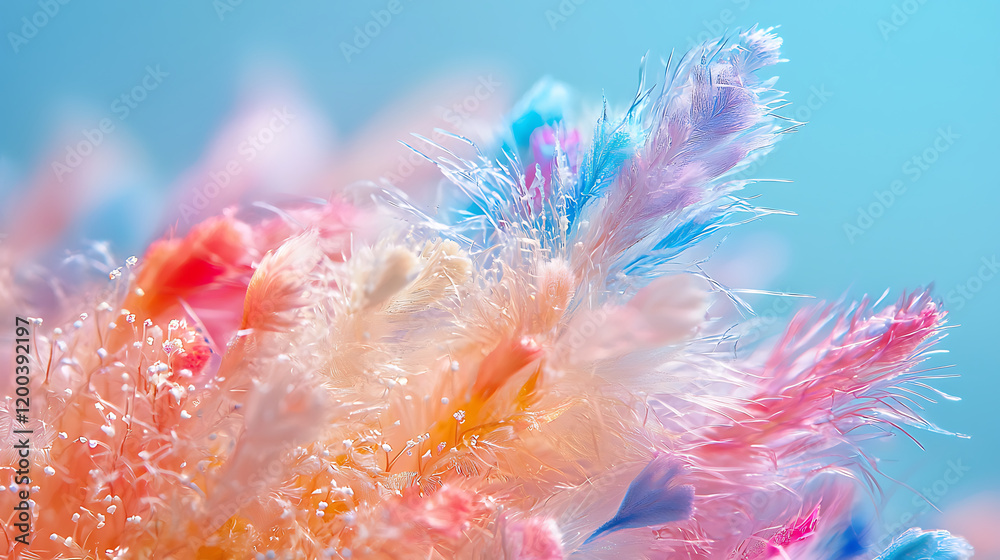 vibrant macro photograph of colorful fluffy petals in soft focus, showcasing delicate textures and hues vibrant macro photograph of colorful fluffy petals in soft focus, showcasing delicate textures and hues
