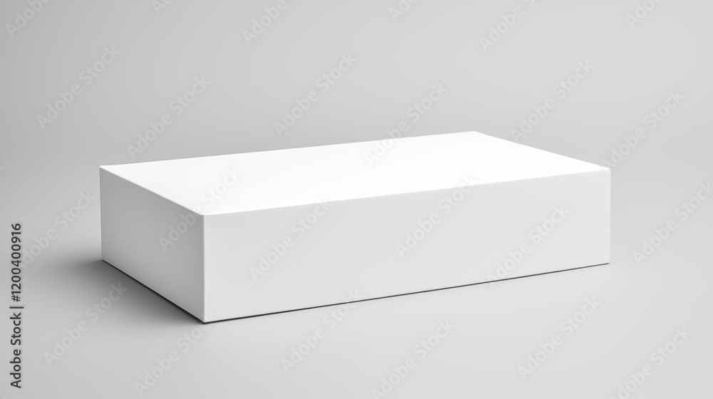 Boîte blanche en carton posé sur un fond neutre. Mock-up pour marque, entreprise. Objet, colis, emballage. Commerce, entrepôt. Pour conception et création graphique. Boîte blanche en carton posé sur un fond neutre. Mock-up pour marque, entreprise. Objet, colis, emballage. Commerce, entrepôt. Pour conception et création graphique.