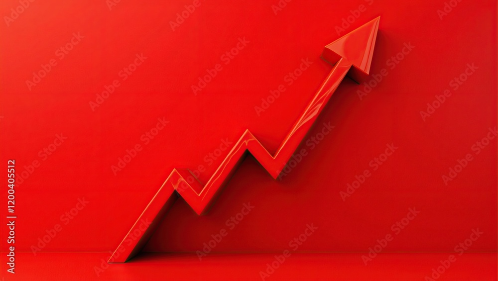 Glossy red arrow with a sharp, angular tip, evoking a sense of urgency and alarm. Glossy red arrow with a sharp, angular tip, evoking a sense of urgency and alarm.