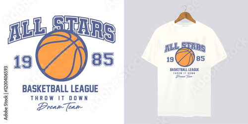 Men's t-shirt mockup with print
