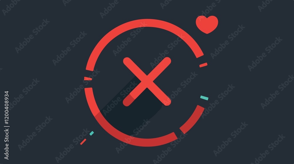 Obraz premium Checkmark and X Flat Icons for Apps