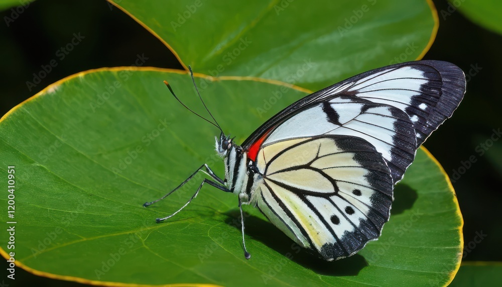 Fototapeta premium butterfly on leaf