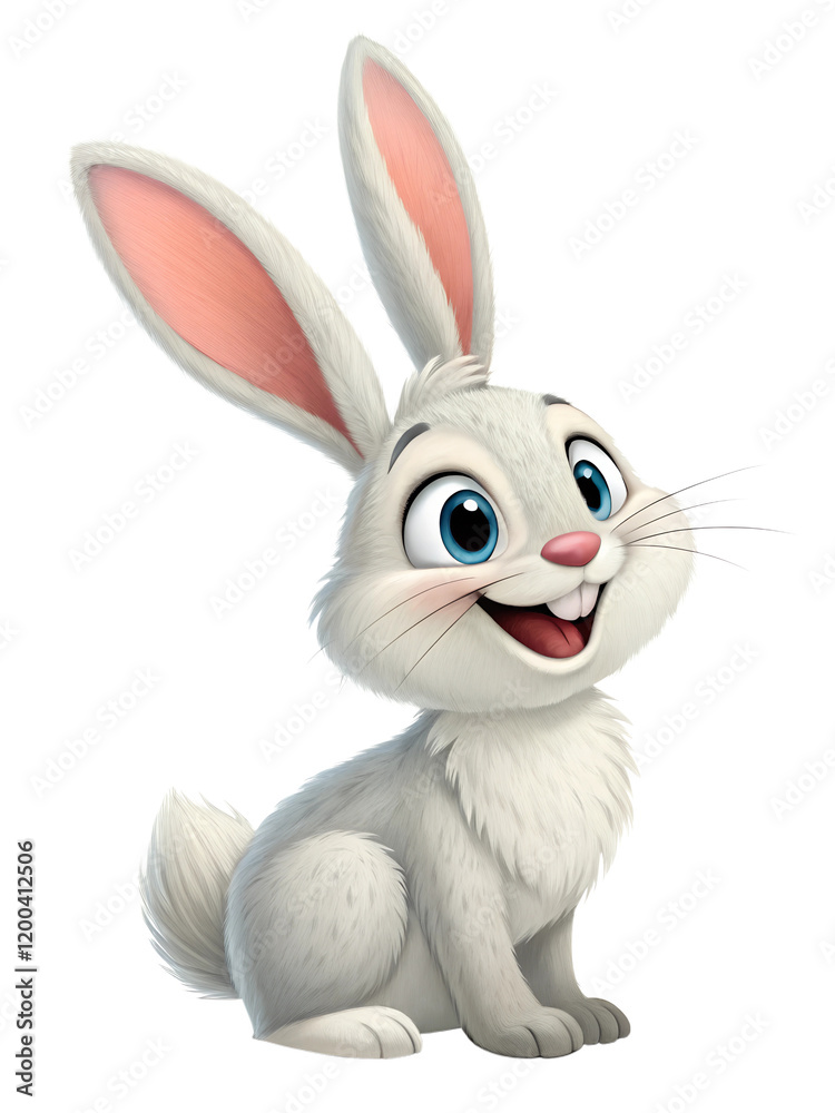 Fototapeta premium happy easter bunny isolated on transparent background png