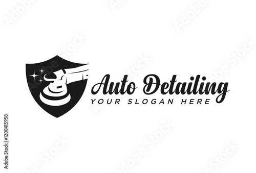 auto detailing services logo design template