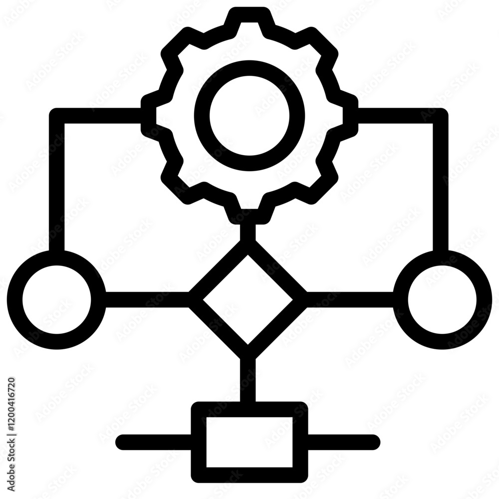 Algorithm Outline Icon Algorithm Outline Icon