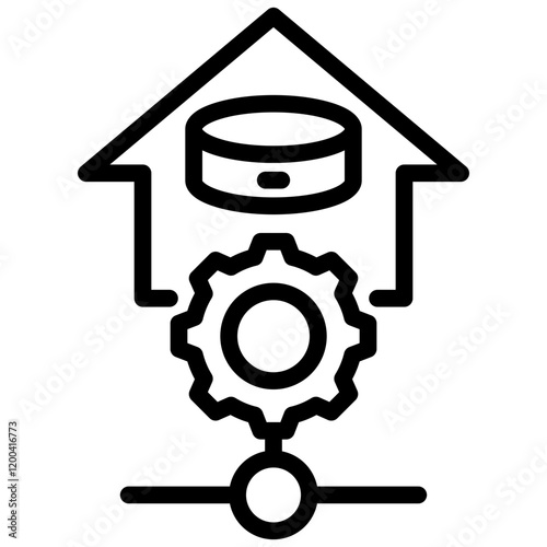 Data Warehouse Outline Icon