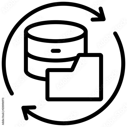 Data Backup Outline Icon