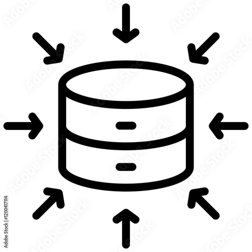 Data Aggregation Outline Icon