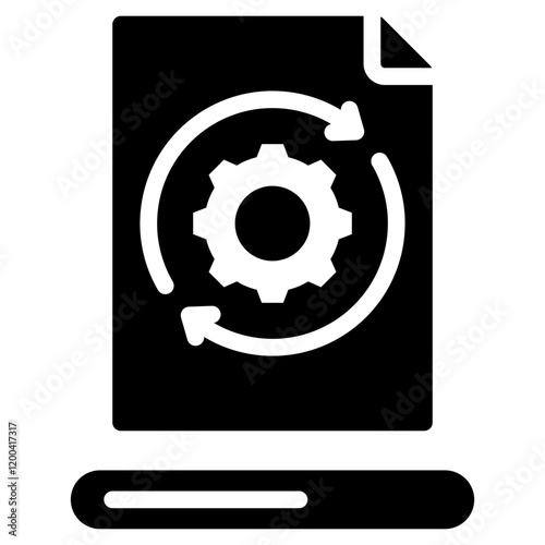 Data Processing Glyph Icon