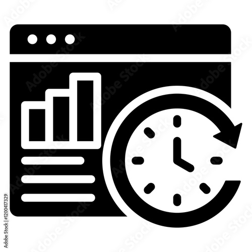 Real Time Data Glyph Icon