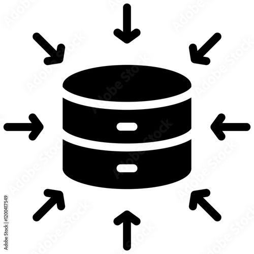 Data Aggregation Glyph Icon
