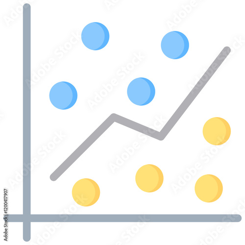 Regression Flat Icon
