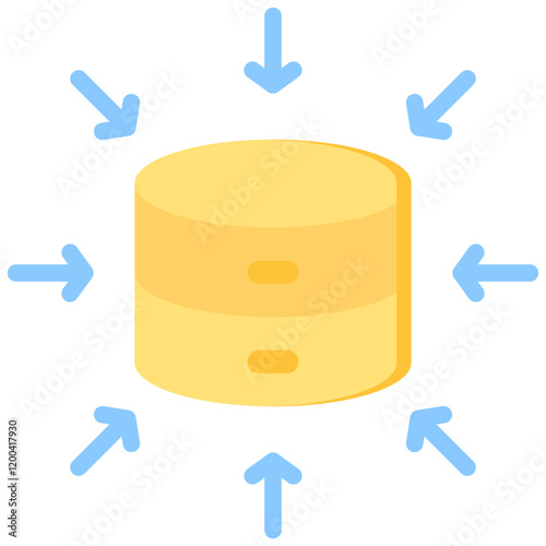 Data Aggregation Flat Icon