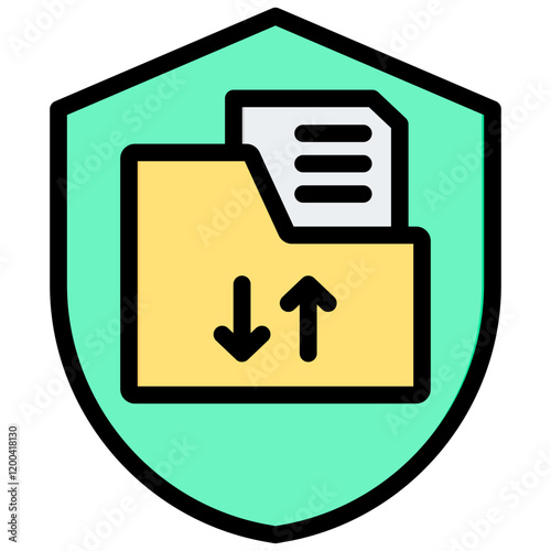 Data Governance Outline Color Icon