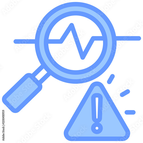 Anomaly Detection Blue Icon