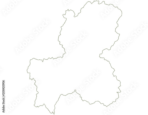 岐阜県　白　地図　イラスト