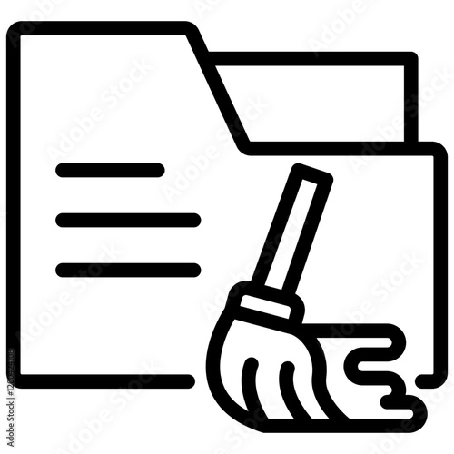 Data Cleaning Outline Icon