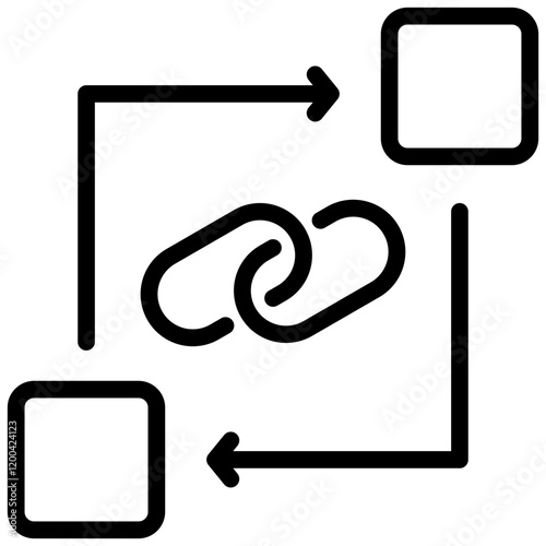 Correlation Outline Icon