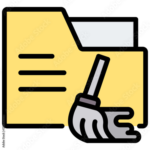 Data Cleaning Outline Color Icon