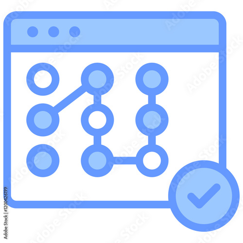Pattern Recognition Blue Icon