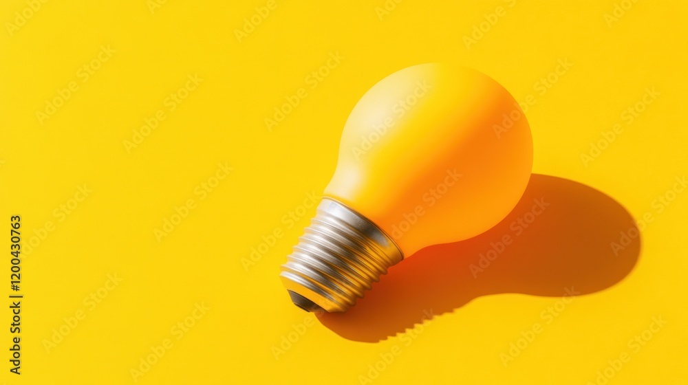 Yellow lightbulb on yellow background, idea concept. Yellow lightbulb on yellow background, idea concept.