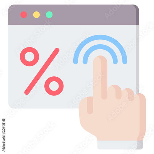 Click Through Rate Flat Icon