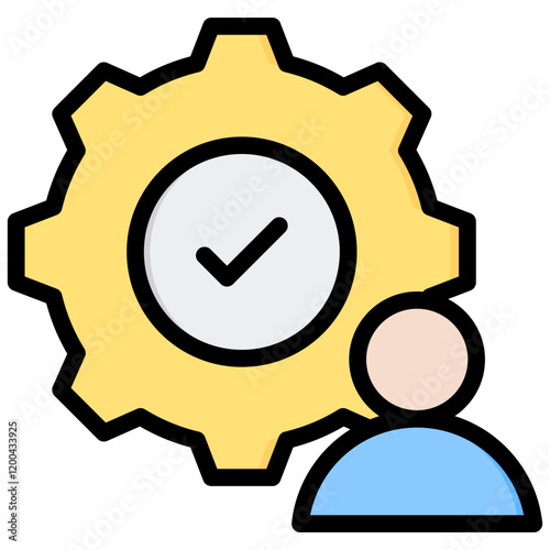 Personalization Outline Color Icon